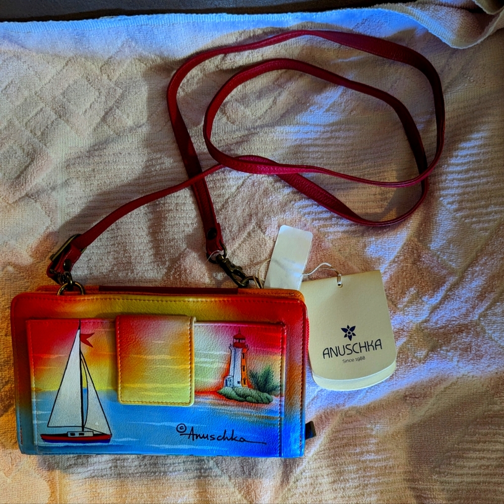 Anuschka Leather Wallet, New w/ TAG